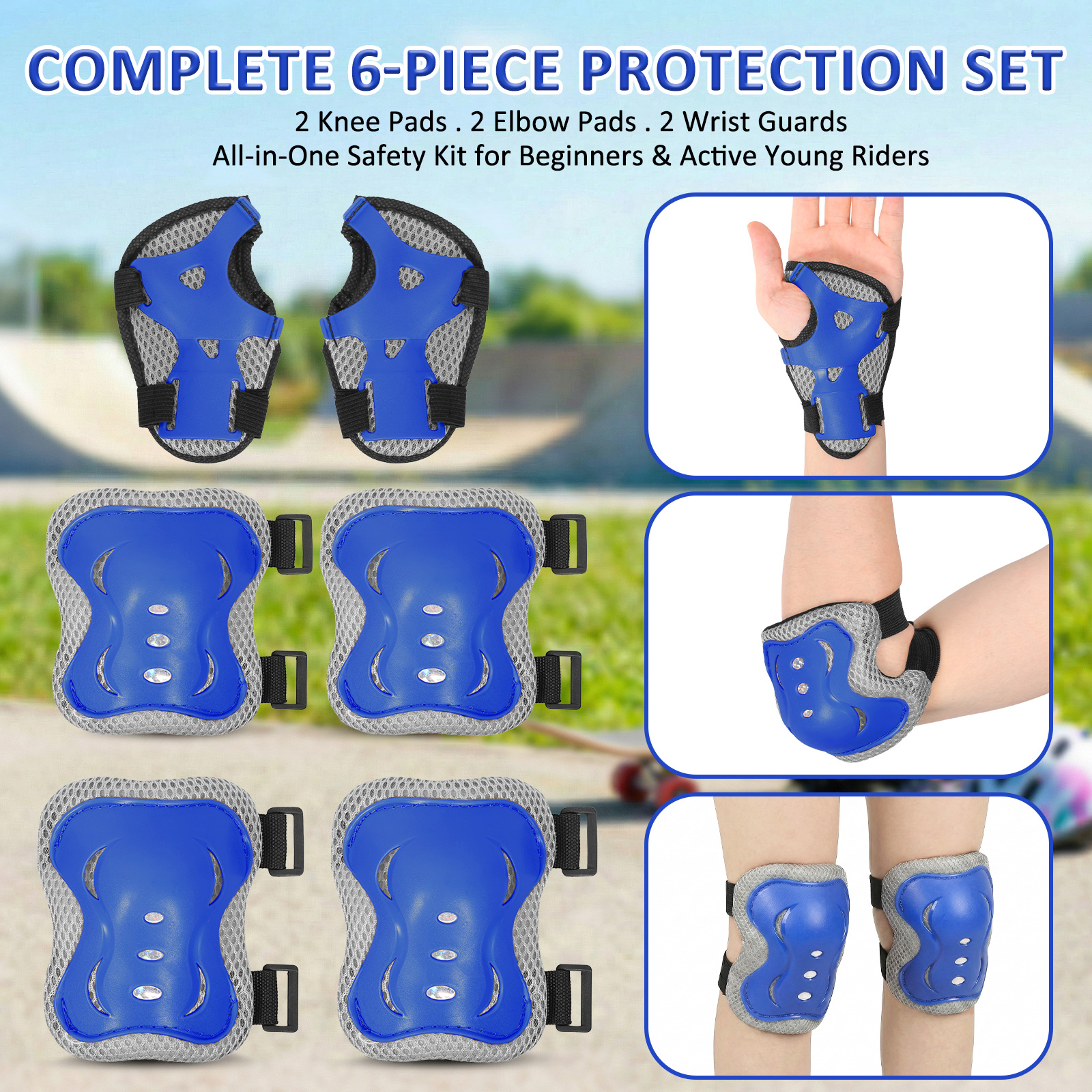 6 in 1 Knee Pads and Elbow Pad - Cycling Gear For Kids 评论和价格