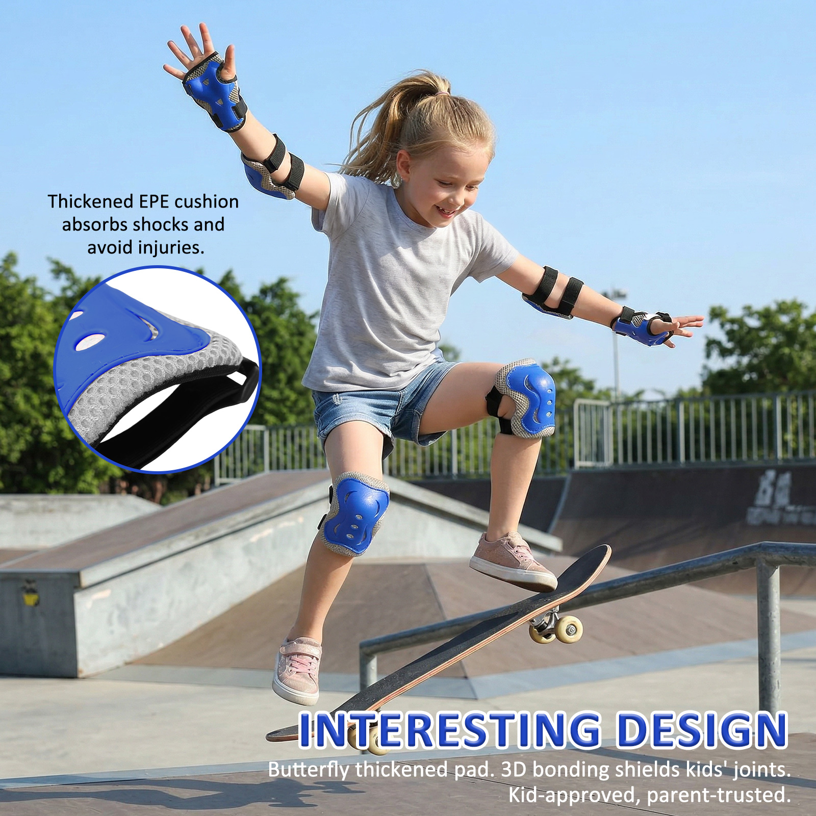 6 in 1 Knee Pads and Elbow Pad - Cycling Gear For Kids 评论和价格