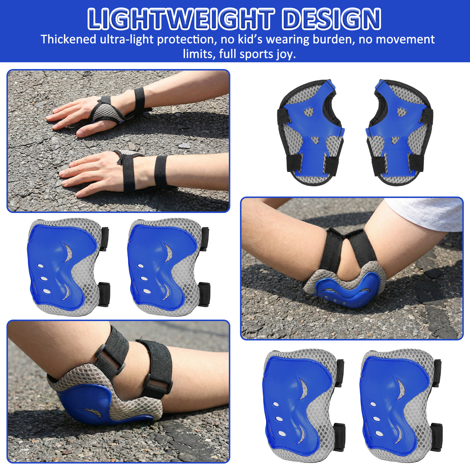 6 in 1 Knee Pads and Elbow Pad - Cycling Gear For Kids 评论和价格