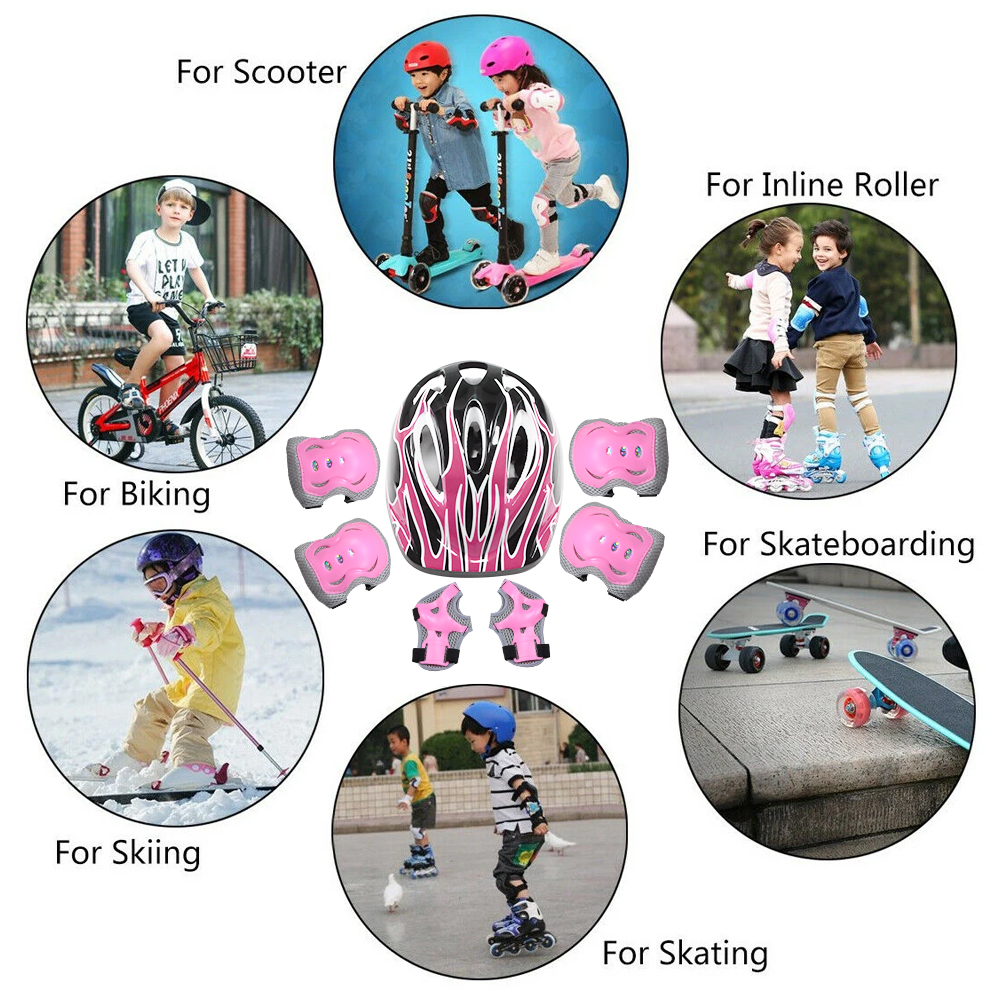7Pcs Kids Bike Helmet,Toddler  - Cycling Gear For Kids 评论和价格