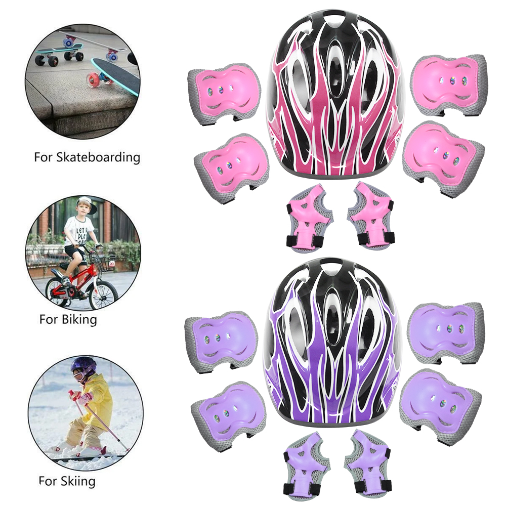 7Pcs Kids Bike Helmet,Toddler  - Cycling Gear For Kids 评论和价格